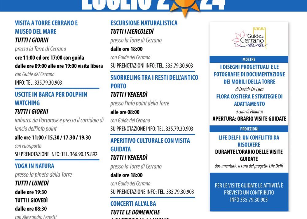 Eventi luglio 2024